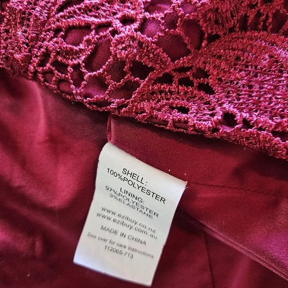 Grace Hill Rare Lace Overlay Fuschia Dress - Picture 6 of 8